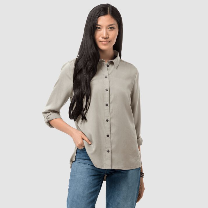 Jack Wolfskin Womens Mojave Long Sleeve Shirt Grey 623507RWK